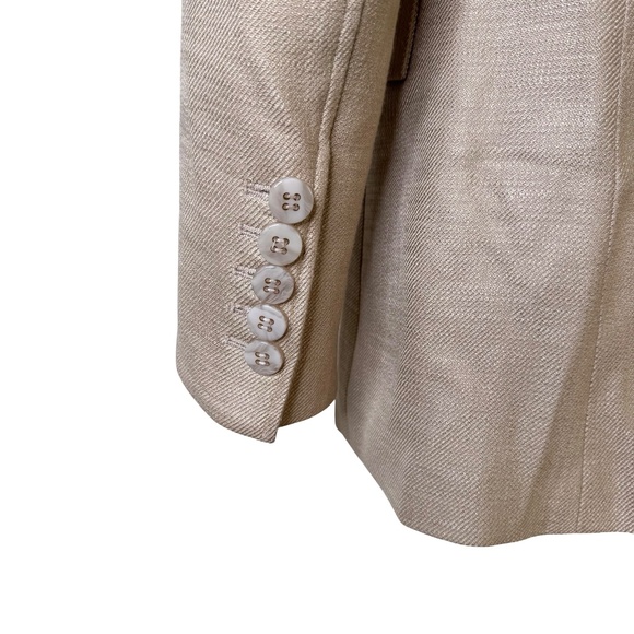 $645 VERONICA BEARD Lyda Dickey Blazer Jacket Sz 8 Beige Tan - Picture 6 of 16